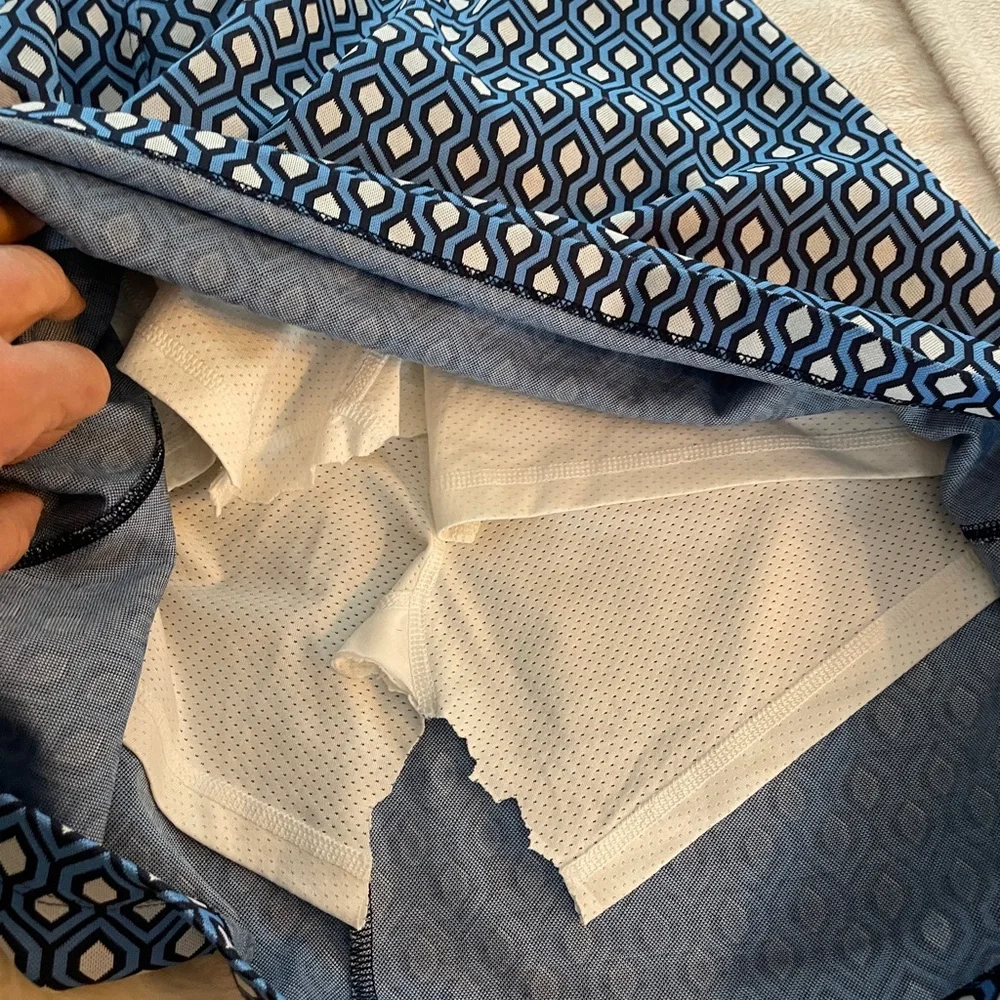 Geometric Blue and White Women's Skirt Tory Burch sport xl - Picture 5 of 8